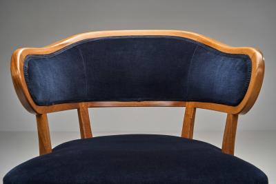 Carl Malmsten Jonas Love Armchair with Upholstery by Carl Malmsten Sweden Mid 20th Century
