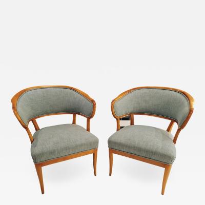 Carl Malmsten Pair of Armchairs by Carl Malmsten