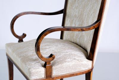 Carl Malmsten Pair of Carl Malmsten Armchairs in Birch and Satinwood Bodafors Sweden 1930s