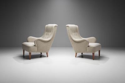 Carl Malmsten Pair of Carl Malmsten Oskar Armchairs for O H Sj gren Sweden 1930s