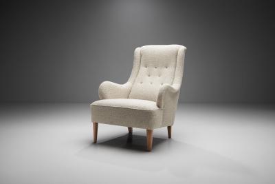 Carl Malmsten Pair of Carl Malmsten Oskar Armchairs for O H Sj gren Sweden 1930s
