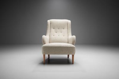 Carl Malmsten Pair of Carl Malmsten Oskar Armchairs for O H Sj gren Sweden 1930s