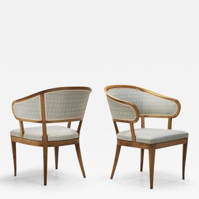 Carl Malmsten Pair of Jonas Love Armchairs by Carl Malmsten Sweden 20th Century