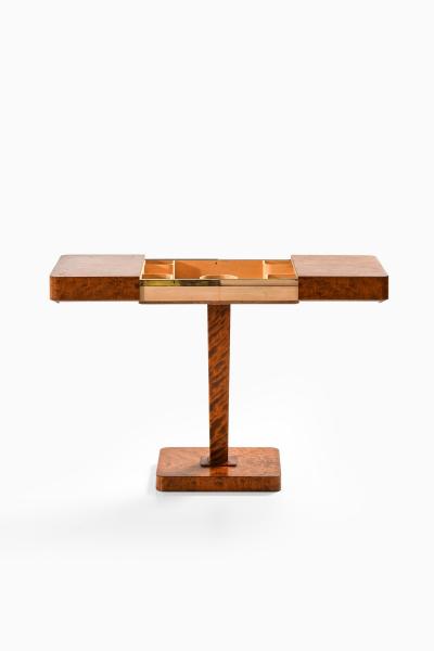 Carl Malmsten Rare Side Table in Birch and Brass by Carl Malmsten 1930s