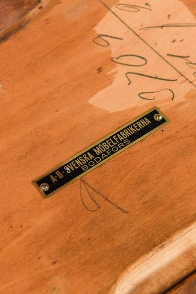 Carl Malmsten Rare Side Table in Birch and Brass by Carl Malmsten 1930s