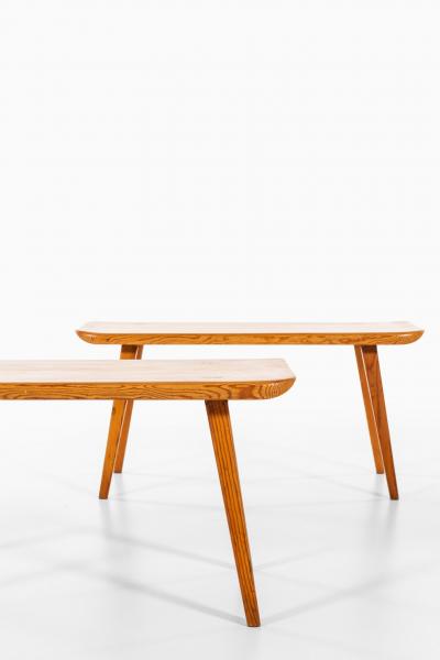 Carl Malmsten Stools Model Visings Produced by Svensk Fur