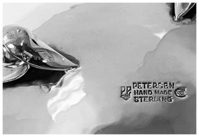 Carl Poul Petersen Carl Poul Petersen Sterling Silver Tea and Coffee Set with Tray C 1930