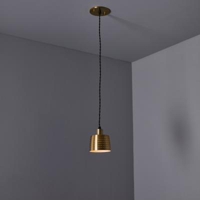 Carl Thore 1950s Carl Thore Perforated Brassed Metal Pendant