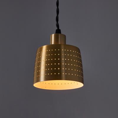 Carl Thore 1950s Carl Thore Perforated Brassed Metal Pendant