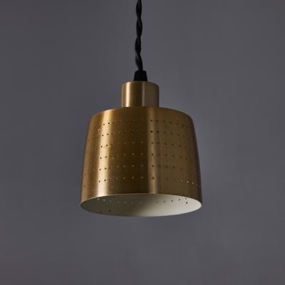 Carl Thore 1950s Carl Thore Perforated Brassed Metal Pendant
