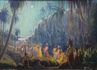 Carl W Brandien Procession in Bali by Carl Brandien American 1886 1965 