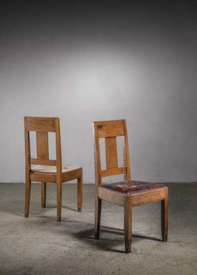 Carl Westman Pair of Carl Westman oak chairs