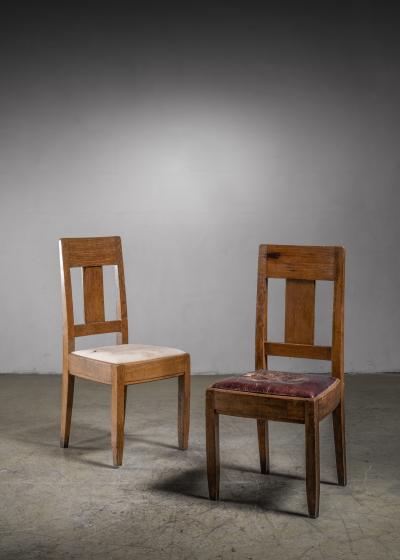 Carl Westman Pair of Carl Westman oak chairs