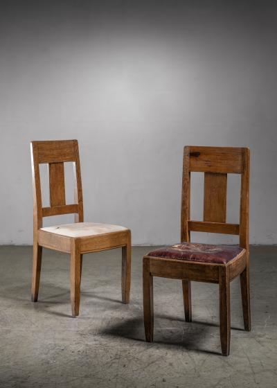 Carl Westman Pair of Carl Westman oak chairs