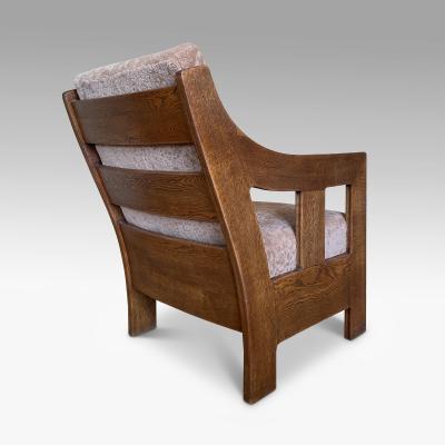 Carl Westman Pair of Swedish Arts and Crafts Armchairs in Oak by Carl Westman