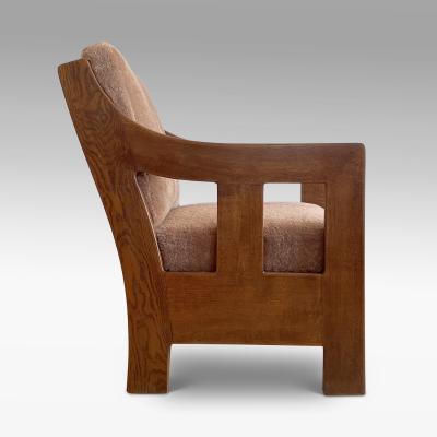 Carl Westman Pair of Swedish Arts and Crafts Armchairs in Oak by Carl Westman