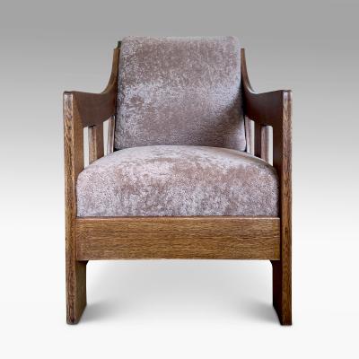 Carl Westman Pair of Swedish Arts and Crafts Armchairs in Oak by Carl Westman