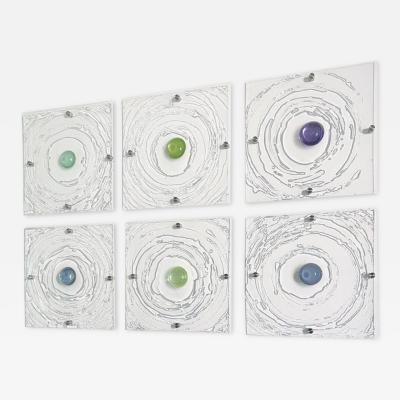 Carla Goldberg Carla Goldberg Ripple Effect Sea Glass 6 Piece Set Cast and Poured Resin 2022