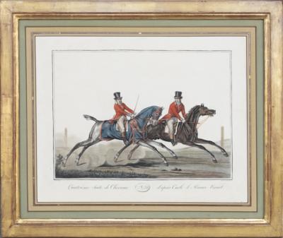 Carle Vernet COLLECTION OF SEVEN AQUATINT ENGRAVINGS OF HORSES AND RIDERS AFTER CARLE VERNET