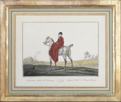 Carle Vernet COLLECTION OF SEVEN AQUATINT ENGRAVINGS OF HORSES AND RIDERS AFTER CARLE VERNET