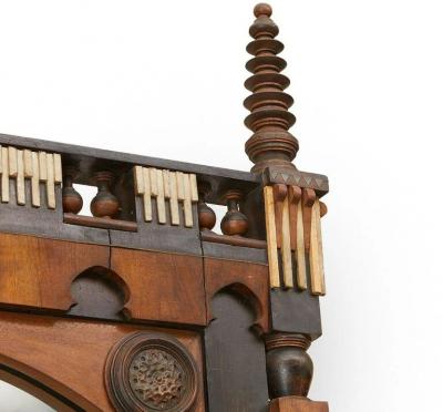 Carlo Bugatti RARE AND IMPORTANT ORIENTALIST CONSOLE TABLE MIRROR BY CARLO BUGATTI