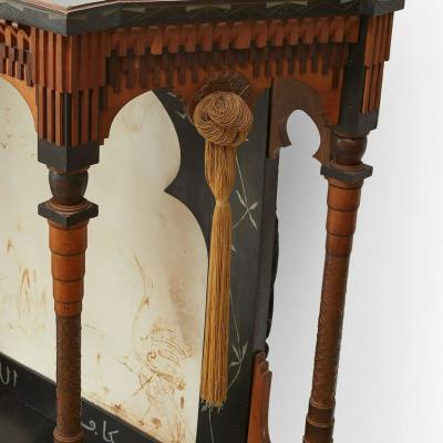 Carlo Bugatti RARE AND IMPORTANT ORIENTALIST CONSOLE TABLE MIRROR BY CARLO BUGATTI