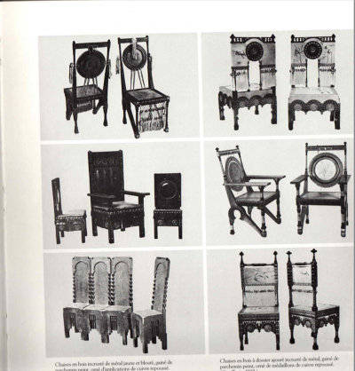 Carlo Bugatti Rare Copper and Parchment Side Chair by Carlo Bugatti