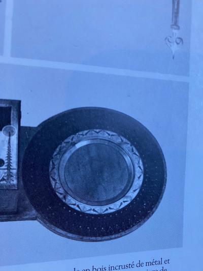 Carlo Bugatti Rare Parchment Walnut and Copper Mirror by Carlo Bugatti