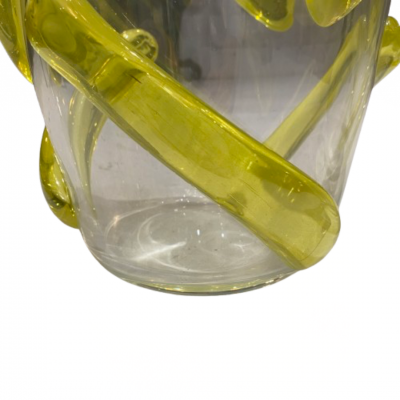 Carlo Colizza Colizza Murano Glass Neon Yellow Vases