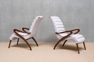 Carlo Enrico Rava Exceptional Pair of Carlo Enrico Rava Attributed Armchairs Italy 1940s