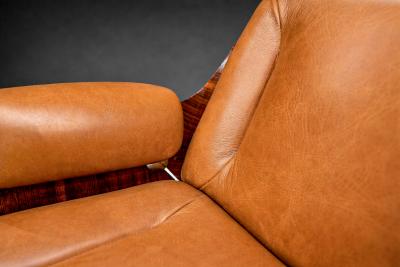 Carlo Fongaro Dinamarquesa Armchair in Rosewood Leather Carlo Fongaro 1970s