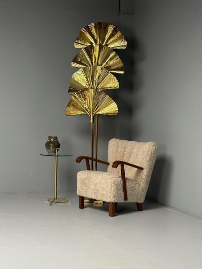 Carlo Giorgi Bottega Gadda Italian Mid Century Modern Ginko Leaf Floor Lamps