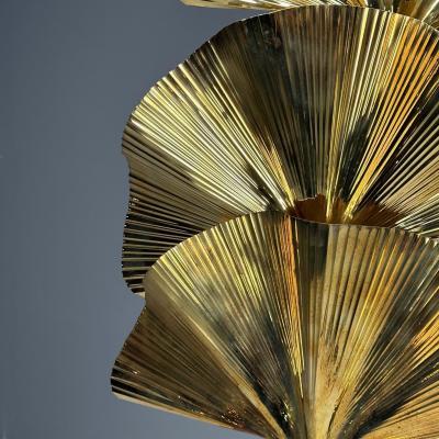 Carlo Giorgi Bottega Gadda Italian Mid Century Modern Ginko Leaf Floor Lamps