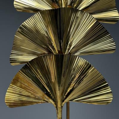 Carlo Giorgi Bottega Gadda Italian Mid Century Modern Ginko Leaf Floor Lamps
