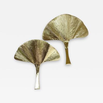 Carlo Giorgi Carlo Giorgi att gilt ginkgo wall sconces