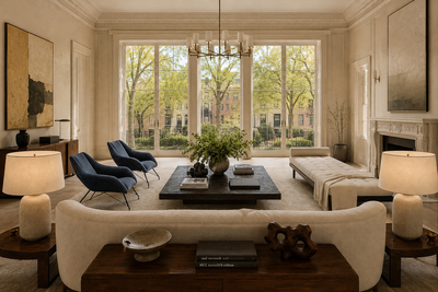 Carlo Hauner Brazilian Concha Armchairs in Iron and Dedars Blue Mohair Carlo Hauner