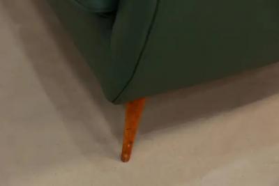 Carlo Hauner Brazilian Mid Century Sofa in Hardwood Leather and Fabric by Carlo Hauner 1950s