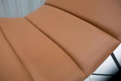 Carlo Hauner Brazilian Modern Armchair in Brown Leather Iron Carlo Hauner 1950s Brazil