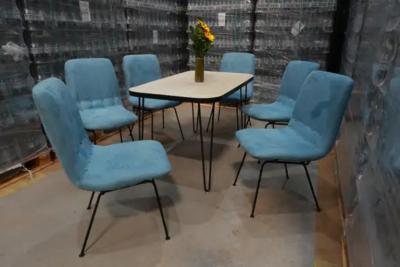 Carlo Hauner Brazilian Modern Chairs in Metal and Fabric by Carlo Hauner 1950s Brazil