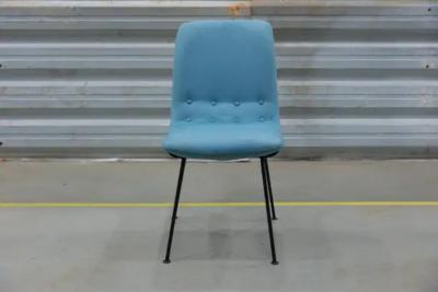 Carlo Hauner Brazilian Modern Chairs in Metal and Fabric by Carlo Hauner 1950s Brazil