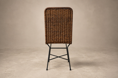 Carlo Hauner Brazilian Modern Pair of Chairs in Iron Wicker by Carlo Hauner Brazil 1950s