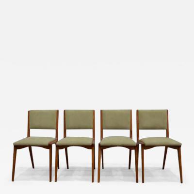 Carlo Hauner Brazilian Modern Set of Four Chairs in Caviuna Wood by Carlo Hauner Brazil