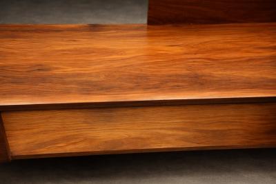 Carlo Hauner Carlo Hauner Caviuna Wood Glass Display Coffee Table Brazil 1950s