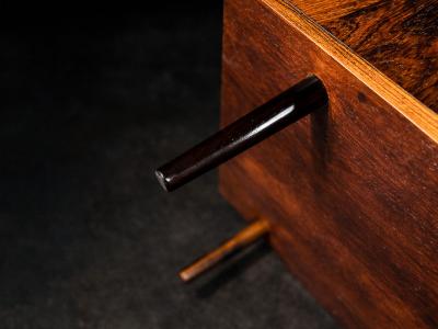 Carlo Hauner Coffee Table in Rosewood and Glass Carlo Hauner 1950s Lot 863A