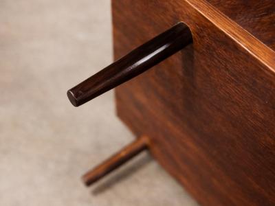 Carlo Hauner Coffee Table in Rosewood and Glass Carlo Hauner 1950s Lot 863A