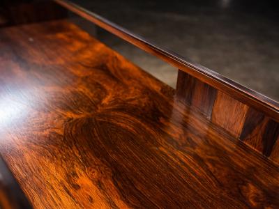 Carlo Hauner Coffee Table in Rosewood and Glass Carlo Hauner 1950s Lot 863A