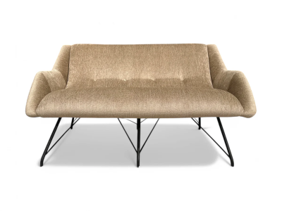 Carlo Hauner Concha Loveseat in Metal Fabric Carlo Hauner 1955 Lot 42A