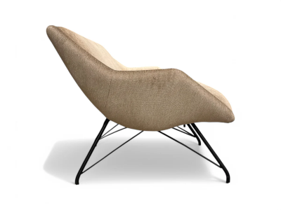Carlo Hauner Concha Loveseat in Metal Fabric Carlo Hauner 1955 Lot 42A