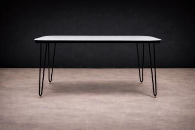 Carlo Hauner Dining Table in Hardwood and Iron att to Carlo Hauner 1950s