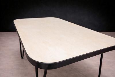 Carlo Hauner Dining Table in Hardwood and Iron att to Carlo Hauner 1950s